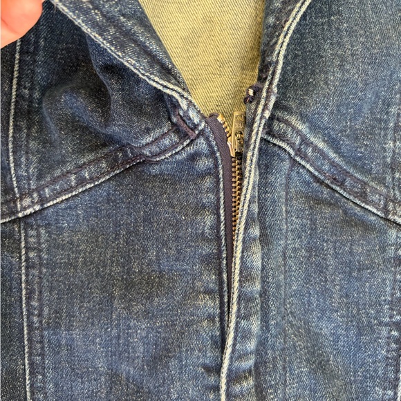 Free People CRV ring the alarm denim jumpsuit size medium - Picture 5 of 7